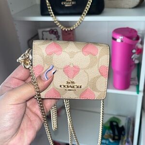 Coach Mini Wallet On A Chain FIRM PRICE